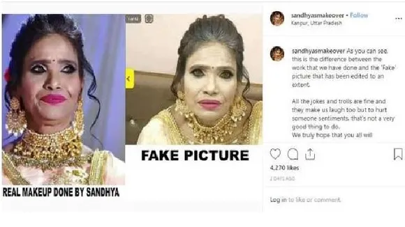 അതല്ല ഒറിജിനൽ; രാണു മൊണ്ടാൽ മേക്കപ്പിട്ട യഥാർത്ഥ ചിത്രം പങ്കുവച്ച് മേക്കപ്പ് ആർട്ടിസ്റ്റ്