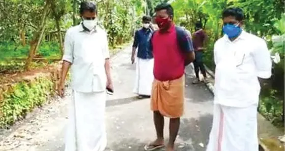 ടാറിങ് പൂർത്തിയായി ഒരാഴ്ചയ്ക്കകം പൊട്ടിപ്പൊളിഞ്ഞ വാഴക്കുഴിയിൽ - വെസ്റ്റ് മണാശ്ശേരി റോഡിൽ നഗരസഭാ അധികൃതർ പരിശോധന നടത്തി