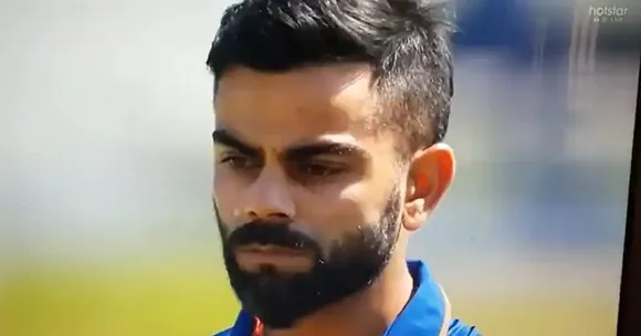 ദേശീയ ഗാനത്തിനിടെ ച്യൂയിംഗ് ഗം ചവച്ചു; വിരാട് കോഹ്ലി വിവാദത്തില്‍-വീഡിയോ