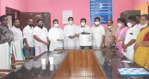 കോവിഡ് പ്രതിരോധം - ഉഴവൂര്‍ ഗ്രാമ പഞ്ചായത്തിന് ഓക്‌സിജന്‍ കോണ്‍സന്‍ട്രേറ്റര്‍ ലഭ്യമാക്കി കെഎസ്എസ്എസ്
