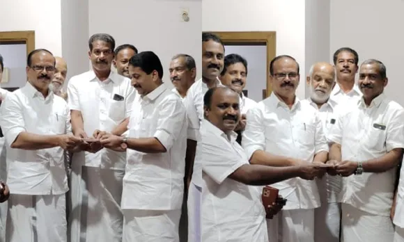 കേരള കോണ്‍ഗ്രസ് നേതാവ് ജോസ് പാറേക്കാടനും മീനച്ചിലിലെ കോണ്‍ഗ്രസ് പ്രാദേശിക നേതാവ് തങ്കച്ചന്‍ ഓടയ്ക്കലും കേരള കോണ്‍ഗ്രസ് - എമ്മില്‍ ചേര്‍ന്നു