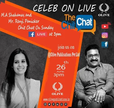 ലോക്ക്ഡൗണിലെ വിരസതയകറ്റാന്‍ 'സെലിബ് ഓണ്‍ ലൈവ്' ചിറ്റ് ചാറ്റുമായി ഒലീവ് പബ്ലിക്കേഷന്‍സ്; ഇന്ന് (ഏപ്രില്‍ 26) ലൈവില്‍ വരുന്നത് രഞ്ജി പണിക്കര്‍