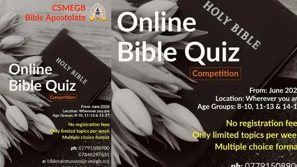 ഗ്രേറ്റ് ബ്രിട്ടൻ സിറോ മലബാർ രൂപതയിൽ കുട്ടികൾക്കായി ഓൺലൈൻ ബൈബിൾ ക്വിസ് മത്സരങ്ങൾ നടത്തുന്നു