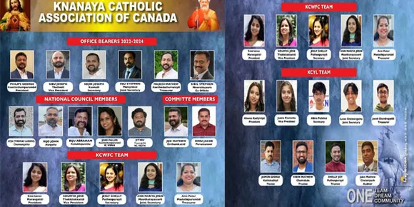 കെ.സി.എ.സിക്ക് നവനേതൃത്വം, പുത്തനുണര്‍വില്‍ കാനഡയിലെ ക്‌നാനായ കാത്തലിക് അസോസിയേഷന്‍