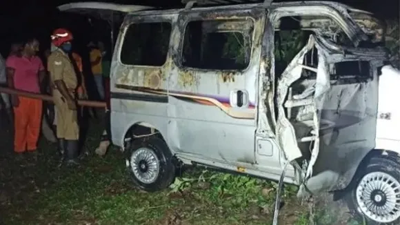 മലപ്പുറത്ത് വാനിന് തീപിടിച്ച് യുവാവിന് ദാരുണാന്ത്യം