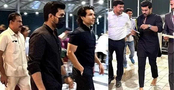 സ്വാമി ശരണം രാംചരണം ! തികഞ്ഞ ശബരീശഭക്തന്‍; രാംചരണ്‍ യുഎസിലെ ഓസ്‌കാര്‍ വേദിയിലേക്ക് യാത്രയായത് കറുത്ത് വസ്ത്രം ധരിച്ച്, കാലില്‍ ചെരുപ്പിലാതെ...