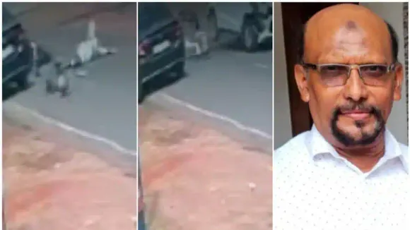 കാറും  ബൈക്കും  കൂട്ടിയിടിച്ച്  ബൈക്ക് തെറിച്ച് എതിരെ വന്ന  കാറിനു മുകളിൽ വീണ് ബൈക്ക് യാത്രികനു ദാരുണാന്ത്യം