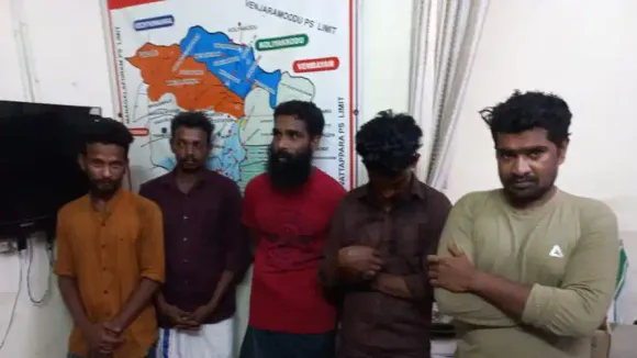 പോത്തൻകോട് ബാറിനു മുന്നിൽ യുവാക്കളുടെ ബൈക്ക് തടഞ്ഞു നിർത്തി മർദ്ദനം;  സ്വർണമാല കവർന്നു മുങ്ങിയ പ്രതികൾ പിടിയിൽ