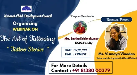 പച്ചകുത്തലിലെ കരവിരുതുകൾ എന്ന വിഷയത്തിൽ എൻ സി ഡി സി നവംബർ 19ന് സെമിനാർ സംഘടിപ്പിക്കുന്നു