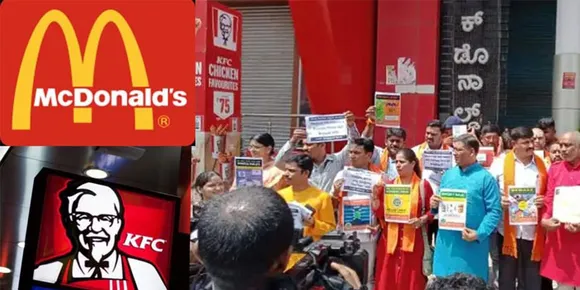 ഹിജാബ് നിരോധന പ്രശ്‌നത്തിന് പിന്നാലെ കര്‍ണാടകയില്‍ ഹലാല്‍ നിരോധന ആവശ്യം; ഹിന്ദുത്വ സംഘടനകള്‍ മക്‌ഡൊണാള്‍ഡിലേക്കും കെഎഫ്സിയിലേക്കും പ്രകടനം നടത്തി