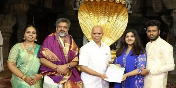 തിരുപ്പതി ക്ഷേത്രത്തിനായി ഒരു കോടി രൂപ സംഭാവന നൽകി മുസ്ലിം ദമ്പതികൾ