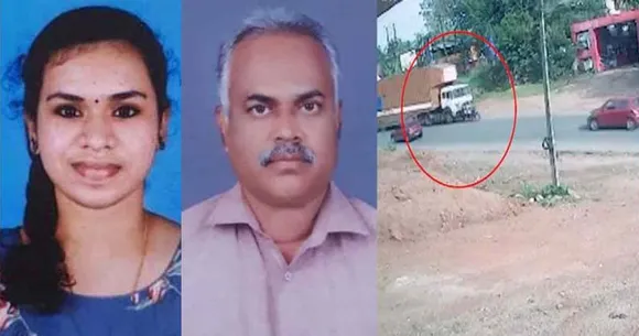കൊല്ലത്ത് ഓടിക്കൊണ്ടിരുന്ന ബൈക്കിനു പിന്നിൽ ട്രെയിലർ ലോറിയിടിച്ച് അച്ഛനും മകൾക്കും ദാരൂണാന്ത്യം