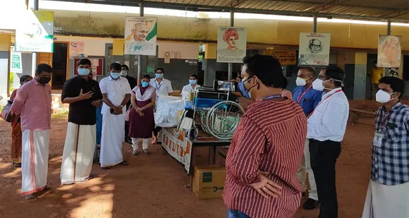 തച്ചമ്പാറ ഡൊമിസിലിയറി കെയർ സെന്ററിലേക്ക് ഇസാഫ് ഹോസ്പിറ്റൽ മെഡിക്കൽ ഉപകരണങ്ങൾ നൽകി