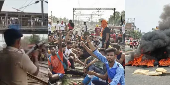 അഗ്‌നിപഥ് പദ്ധതിക്കെതിരേ ബിഹാറില്‍ പ്രതിഷേധം ശക്തം: റെയില്‍, റോഡ് ഗതാഗതം തടഞ്ഞു, കണ്ണീർവാതക പ്രയോഗം