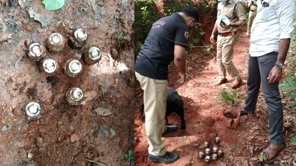 കോഴിക്കോട് നാദാപുരത്ത് സ്വകാര്യ വ്യക്തിയുടെ പറമ്പിൽ എട്ട് സ്റ്റീൽ ബോംബുകൾ കുഴിച്ചിട്ട നിലയിൽ കണ്ടെത്തി