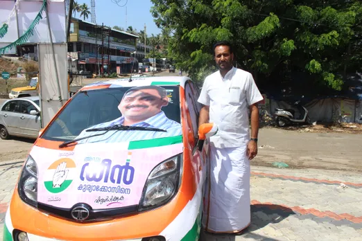 യുഡിഎഫ്‌ സ്ഥാനാര്‍ത്ഥി ഡീന്‍ കുര്യാക്കോസിനു വേണ്ടി നാനോ കാര്‍ പ്രചരണവാഹനമാക്കി ബസ്സ്‌ ഉടമ