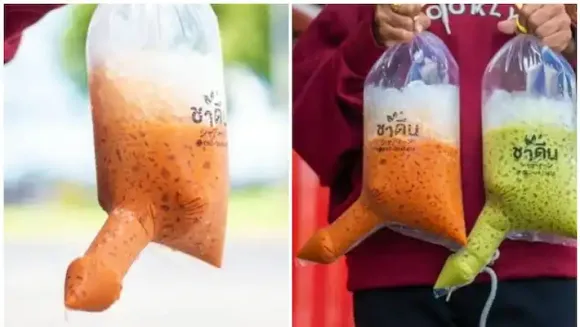 തായ്‌ലൻഡിലെ കഫേയിൽ ലിംഗാകൃതിയിലുള്ള ബാഗുകളിൽ പാനീയങ്ങൾ വിൽക്കുന്നത് നിർത്തലാക്കി