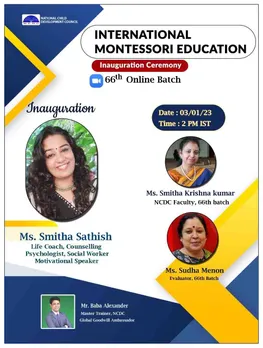 എൻസിഡിസിയുടെ ഇന്റർനാഷണൽ മോണ്ടിസോറി എഡ്യുക്കേഷൻ 66-ാമത് ഓൺലൈൻ ബാച്ച് ഉദ്ഘാടനം ചെയ്തു