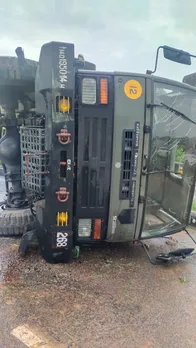 കോയമ്പത്തൂര്‍-പാലക്കാട് ദേശീയപാതയിൽ പട്ടാള ട്രക്ക് മറിഞ്ഞു; എട്ട് പട്ടാളക്കാർക്ക് പരിക്ക്