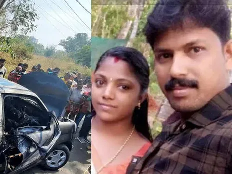 ഷോർട്ട് സർക്യൂട്ട്, കാറിലെ സാനിറ്റൈസറും സ്പ്രേയും തീ ആളിപ്പടരാൻ കാരണമായി; ദമ്പതികൾ  കാറിന് തീ പിടിച്ച്   മരിച്ച സംഭവത്തിൽ   പ്രത്യേക അന്വേഷണ റിപ്പോർട്ട്