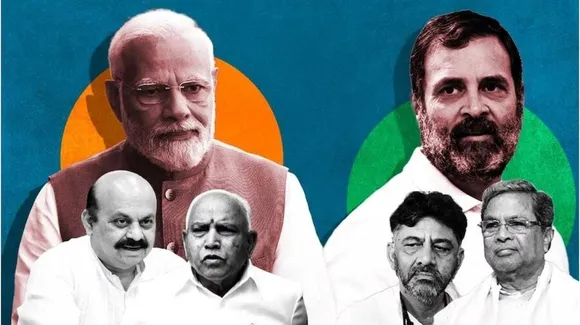 കർണാടക തിരഞ്ഞെടുപ്പ്: കോൺ​ഗ്രസും ബിജെപിയും തമ്മിൽ ഇഞ്ചോടിഞ്ച് പോരാട്ടം