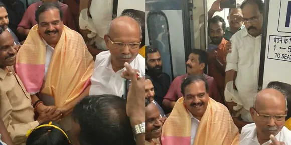 വന്ദേ ഭാരതിന് കോഴിക്കോട് റെയിൽവെ സ്റ്റേഷനിൽ സിഎആര്‍യുഎയും എംഡിസിയും സ്വീകരണം നൽകി