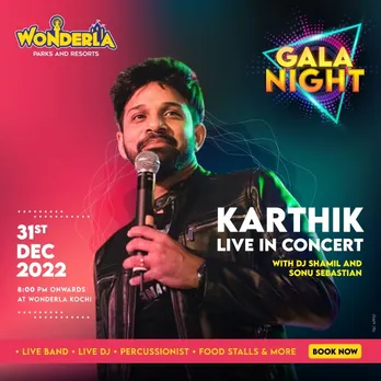 പ്രശസ്ത ഇന്ത്യൻ പിന്നണി ഗായകൻ കാർത്തിക്ക് നയിക്കുന്ന ന്യു ഇയർ ഇവൻ്റുമായി വണ്ടർലാ കൊച്ചി