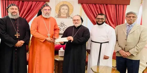നോര്‍ത്ത് അമേരിക്ക & യൂറോപ്പ് മാര്‍ത്തോമാ ഭദ്രാസനം സമാഹരിച്ച ഭൂകമ്പ ദുരിതാശ്വാസ ഫണ്ട് കൈമാറി