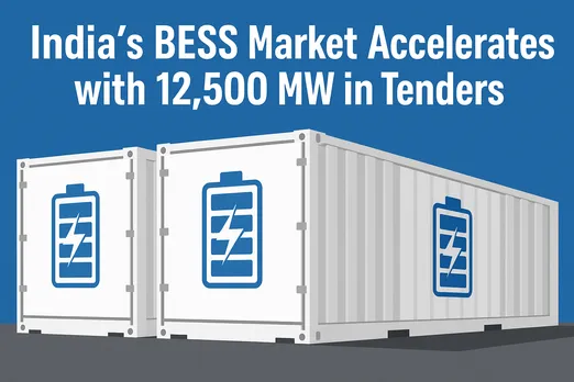 India’s BESS Market To Accelerate with 12,500 MW in Tenders