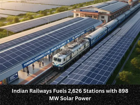 Indian Railways Fuels 2,626 Stations with 898 MW Solar Power