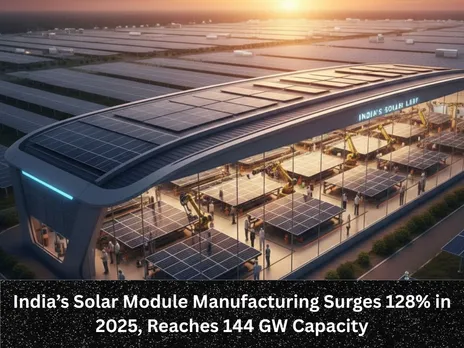India’s Solar Module Manufacturing Surges 128% in 2025, Reaches 144 GW Capacity