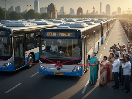 Delhi Flags Off 500 EV Buses, Restarts Delhi–Panipat Service After 18 Years