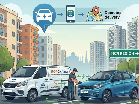 Tata.ev Partners with Hopcharge to Launch Doorstep EV Charging in NCR