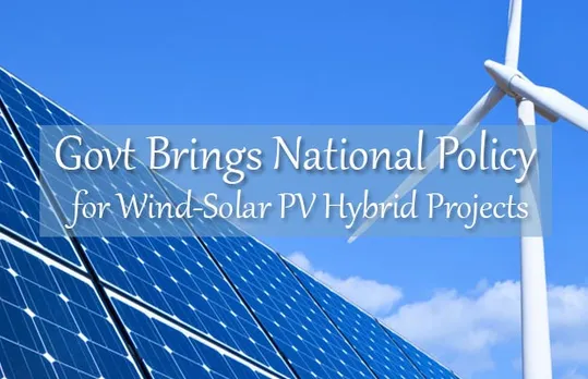 National Policy for Wind-Solar PV Hybrid Projects