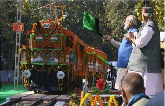 Narendra Modi Flags Off First Ever Diesel to Electric Locomotive
