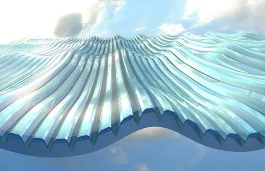 The new solar-cell design has a surface embossed with micro grooves