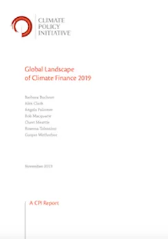 CPI Report on Global Landscape of Climate Finance 2019
