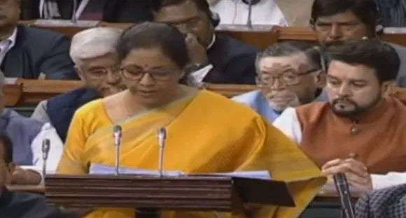 budget speech by Nirmala Sitharaman