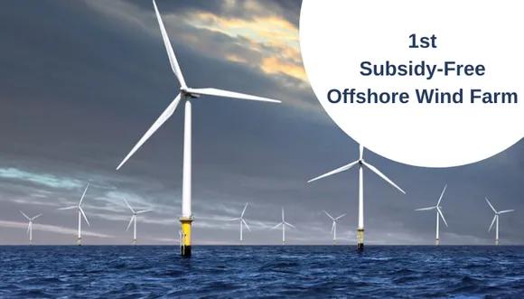 World’s first subsidy-free offshore wind farm starts to produce power