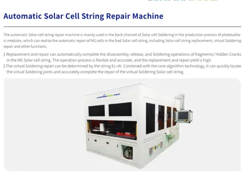 Automatic cell stringer repair machine