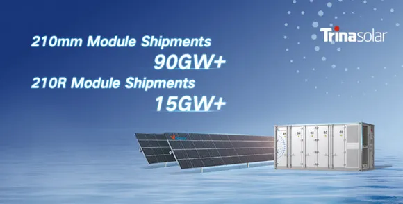Trina Solar's Cumulative Shipments of 210mm Modules