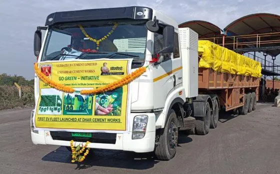 UltraTech Introduced Five Electric Trucks For Clinker Transportation