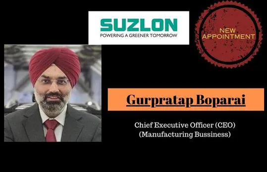 Suzlon Appoints Gurpratap Boparai As Its New CEO (Manufacturing)