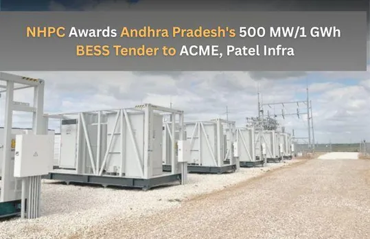 ACME Solar, Patel Infra Bag NHPC's 1 GWh BESS Tender