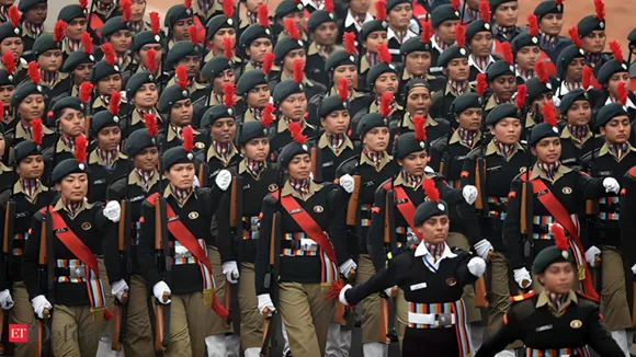 female ncc cadets republic day parade rajpath kartavya path