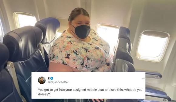 fat Shame woman on flight