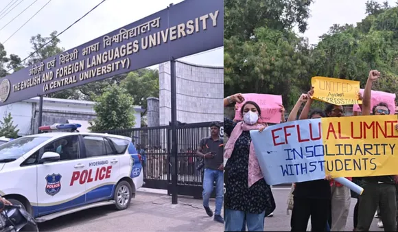 EFLU UoH Hyderabad Student Protestors Booked Amid Hunger Strike