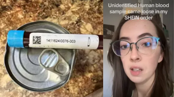 shein order vial of bloog canned beans