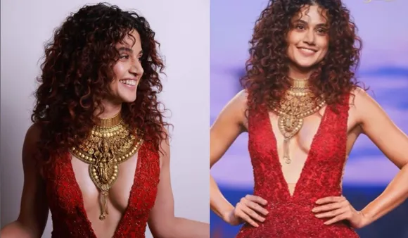 Taapsee Trolled For Temple Jewellery