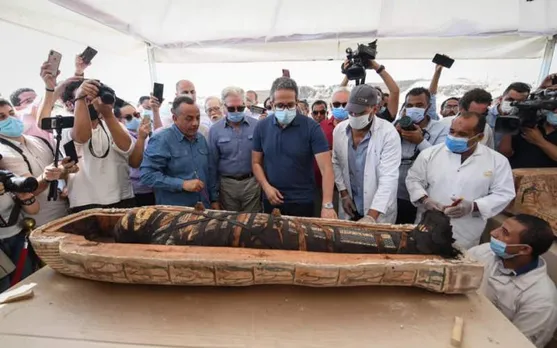 pharaohs curse coffin opening viral video